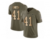 Youth Nike Dallas Cowboys #41 Keith Smith Limited Olive Gold 2017 Salute to Service NFL Jersey