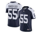 Youth Nike Dallas Cowboys #55 Leighton Vander Esch Navy Blue Thanksgiving Stitched NFL Vapor Untouchable Limited Throwback Jersey