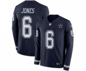 Youth Nike Dallas Cowboys #6 Chris Jones Limited Navy Blue Therma Long Sleeve NFL Jersey