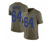 Youth Nike Dallas Cowboys #64 Jonathan Cooper Limited Olive 2017 Salute to Service NFL Jersey