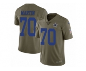 Youth Nike Dallas Cowboys #70 Zack Martin Limited Olive 2017 Salute to Service NFL Jersey