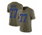 Youth Nike Dallas Cowboys #77 Tyron Smith Limited Olive 2017 Salute to Service NFL Jersey