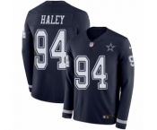 Youth Nike Dallas Cowboys #94 Charles Haley Limited Navy Blue Therma Long Sleeve NFL Jersey