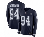 Youth Nike Dallas Cowboys #94 Randy Gregory Limited Navy Blue Therma Long Sleeve NFL Jersey