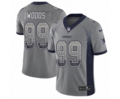 Youth Nike Dallas Cowboys #99 Antwaun Woods Limited Gray Rush Drift Fashion NFL Jersey