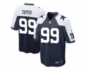 Youth Nike Dallas Cowboys #99 Charles Tapper Game Navy Blue Throwback Alternate NFL Jersey