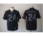 nike youth nfl jerseys dallas cowboys #24 claiborne black[nike impact limited]