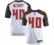 Men's Nike Tampa Bay Buccaneers #40 Mike Alstott Elite White NFL Jersey