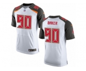 Men's Nike Tampa Bay Buccaneers #90 Chris Baker Elite White NFL Jersey