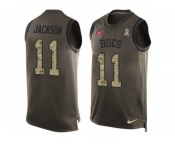 Men's Nike Tampa Bay Buccaneers #11 DeSean Jackson Limited Green Salute to Service Tank Top NFL Jersey