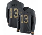Men's Nike Tampa Bay Buccaneers #13 Mike Evans Limited Black Salute to Service Therma Long Sleeve NFL Jersey Men's Nike Tampa Bay Buccaneers #13 Mike Evans Limited Black Salute to Service Therma Long Sleeve NFL Jersey