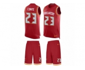 Men's Nike Tampa Bay Buccaneers #23 Chris Conte Limited Red Tank Top Suit NFL Jersey