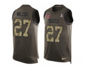 Men's Nike Tampa Bay Buccaneers #27 J.J. Wilcox Limited Green Salute to Service Tank Top NFL Jersey