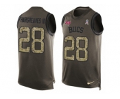 Men's Nike Tampa Bay Buccaneers #28 Vernon Hargreaves III Limited Green Salute to Service Tank Top NFL Jersey