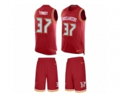 Men's Nike Tampa Bay Buccaneers #37 Keith Tandy Limited Red Tank Top Suit NFL Jersey