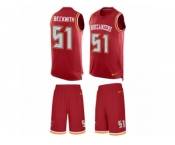 Men's Nike Tampa Bay Buccaneers #51 Kendell Beckwith Limited Red Tank Top Suit NFL Jersey