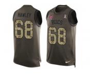 Men's Nike Tampa Bay Buccaneers #68 Joe Hawley Limited Green Salute to Service Tank Top NFL Jersey