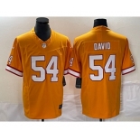 Men's Tampa Bay Buccaneers #54 Lavonte David Orange 2023 F.U.S.E. Throwback Limited Stitched Jersey