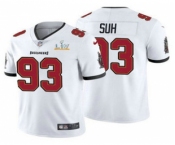 Men's Tampa Bay Buccaneers #93 Ndamukong Suh White 2021 Super Bowl LV Limited Stitched NFL Jersey