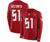 Nike Tampa Bay Buccaneers #51 Kendell Beckwith Limited Red Therma Long Sleeve NFL Jersey