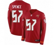 Nike Tampa Bay Buccaneers #57 Noah Spence Limited Red Therma Long Sleeve NFL Jersey