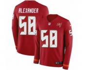 Nike Tampa Bay Buccaneers #58 Kwon Alexander Limited Red Therma Long Sleeve NFL Jersey