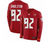 Nike Tampa Bay Buccaneers #92 William Gholston Limited Red Therma Long Sleeve NFL Jersey