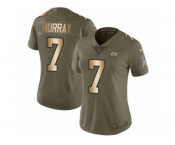 Women Nike Tampa Bay Buccaneers #7 Patrick Murray Limited Olive Gold 2017 Salute to Service NFL Jersey
