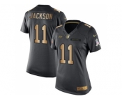 Women's Nike Tampa Bay Buccaneers #11 DeSean Jackson Black Stitched NFL Limited Gold Salute to Service Jersey