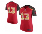 Women's Nike Tampa Bay Buccaneers #13 Mike Evans Limited Red Strobe NFL Jersey