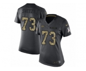 Women's Nike Tampa Bay Buccaneers #73 J. R. Sweezy Limited Black 2016 Salute to Service NFL Jersey