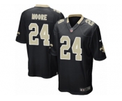 Men's Nike New Orleans Saints #24 Sterling Moore Game Black Team Color NFL Jersey