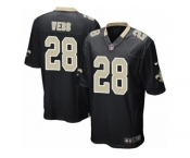 Men's Nike New Orleans Saints #28 B.W. Webb Game Black Team Color NFL Jersey
