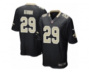 Men's Nike New Orleans Saints #29 John Kuhn Game Black Team Color NFL Jersey