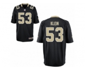 Men's Nike New Orleans Saints #53 A.J. Klein Game Black Team Color NFL Jersey