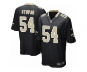 Men's Nike New Orleans Saints #54 Nate Stupar Game Black Team Color NFL Jersey
