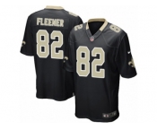 Men's Nike New Orleans Saints #82 Coby Fleener Game Black Team Color NFL Jersey