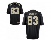 Men's Nike New Orleans Saints #83 Willie Snead IV Game Black Team Color NFL Jersey