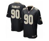 Men's Nike New Orleans Saints #90 Nick Fairley Game Black Team Color NFL Jersey