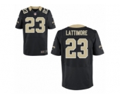 Men Nike New Orleans Saints #23 Marshon Lattimore Elite Black Team Color NFL Jersey