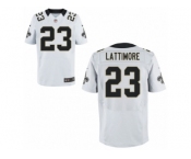 Men s Nike New Orleans Saints #23 Marshon Lattimore Elite White NFL Jersey