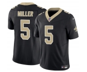Men's New Orleans Saints #5 Kendre Miller Black 2025 F.U.S.E Vapor Limited Football Stitched Jersey