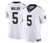 Men's New Orleans Saints #5 Kendre Miller White 2025 F.U.S.E Vapor Limited Football Stitched Jersey