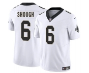 Men's New Orleans Saints #6 Tyler Shough White 2025 Draft F.U.S.E. Vapor Limited Football Stitched Jersey