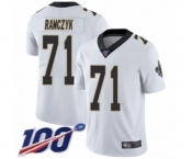 Men's New Orleans Saints #71 Ryan Ramczyk White Vapor Untouchable Limited Player 100th Season Football Jersey