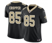 Men's New Orleans Saints #85 Jalen Cropper Black 2026 F.U.S.E. Vapor Limited Football Stitched Jersey Men's New Orleans Saints #85 Jalen Cropper Black 2026 F.U.S.E. Vapor Limited Football Stitched Jersey