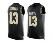 Men's Nike New Orleans Saints #13 Michael Thomas Limited Black Player Name & Number Tank Top NFL Jersey