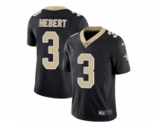 Men's Nike New Orleans Saints #3 Bobby Hebert Vapor Untouchable Limited Black Team Color NFL Jersey