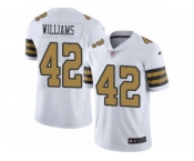 Men's Nike New Orleans Saints #42 Marcus Williams Limited White Rush NFL Jersey