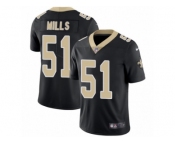 Men's Nike New Orleans Saints #51 Sam Mills Vapor Untouchable Limited Black Team Color NFL Jersey